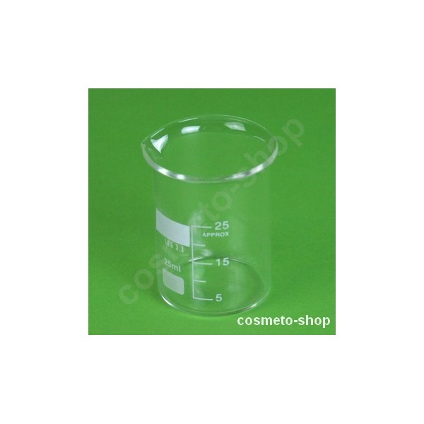 10 Béchers En Verre Borosilicate 25 Ml - Avec Graduations - Pour Laboratoire, Cuisine, Expériences